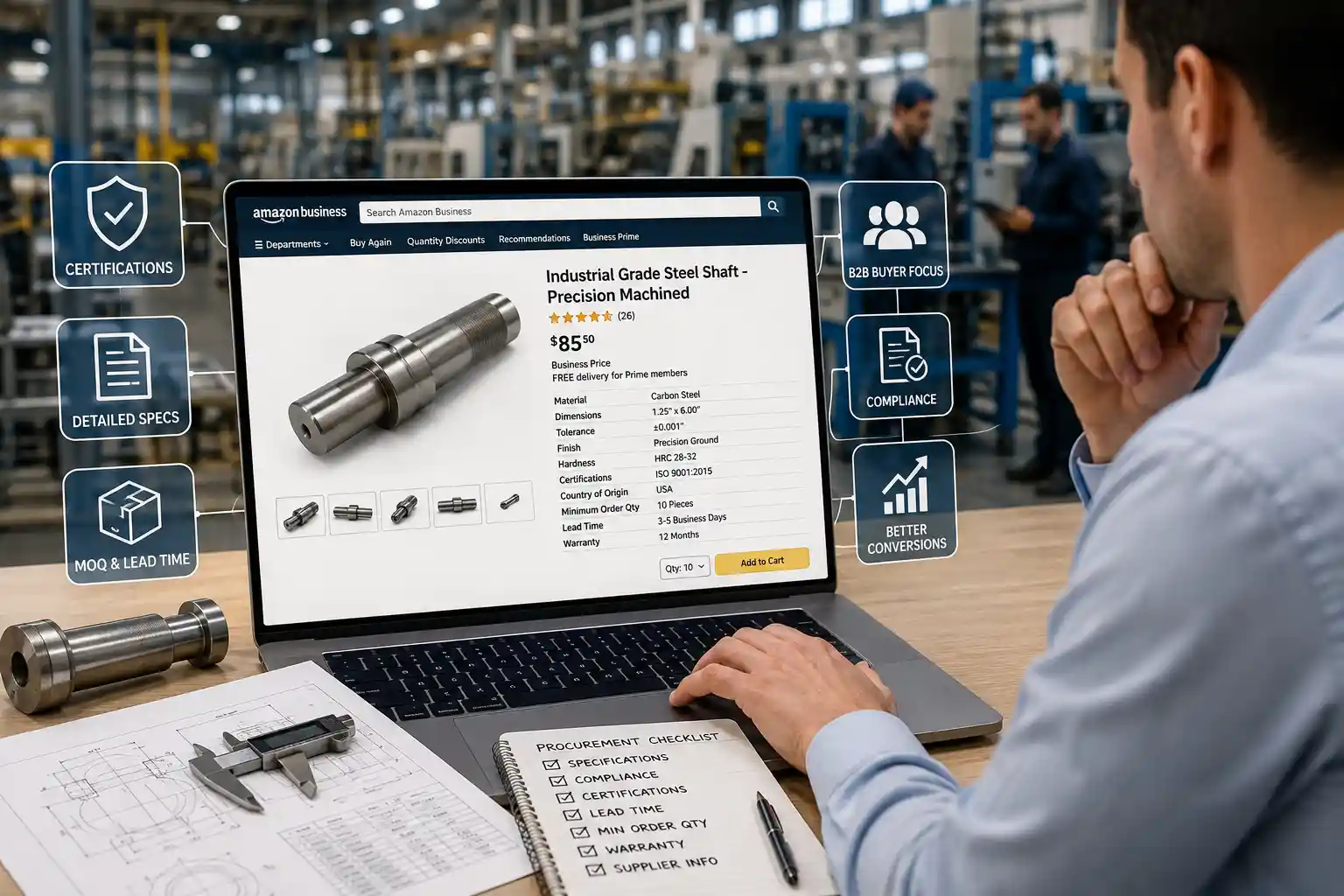 How Manufacturing Brands Can Optimize Amazon Listings for B2B Buyers